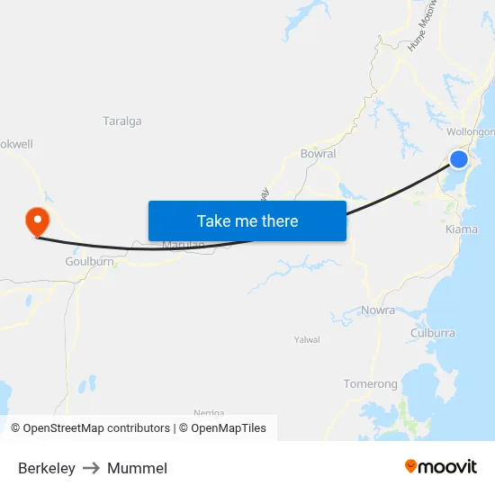 Berkeley to Mummel map