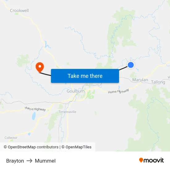 Brayton to Mummel map