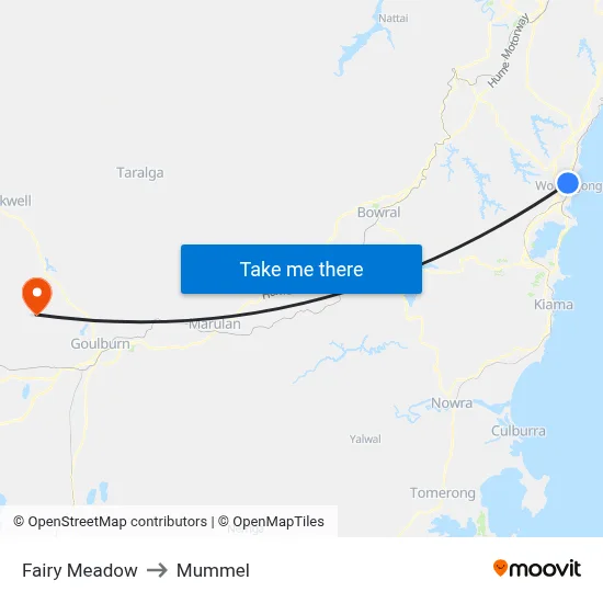 Fairy Meadow to Mummel map