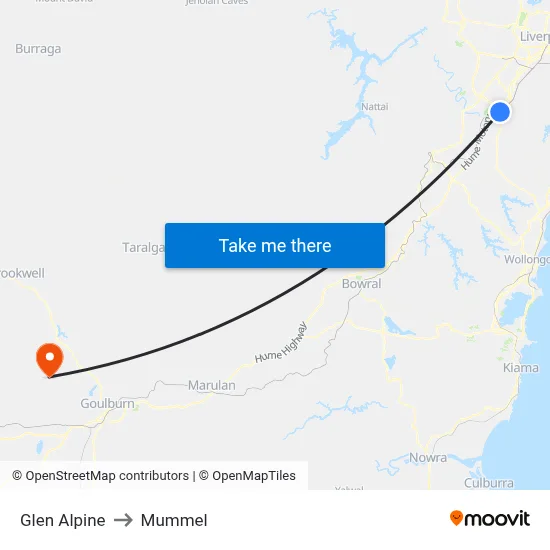 Glen Alpine to Mummel map