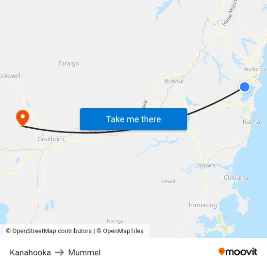 Kanahooka to Mummel map