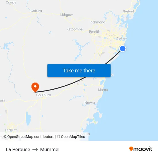 La Perouse to Mummel map