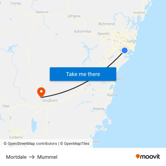 Mortdale to Mummel map
