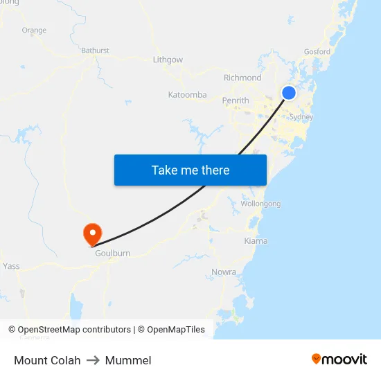 Mount Colah to Mummel map