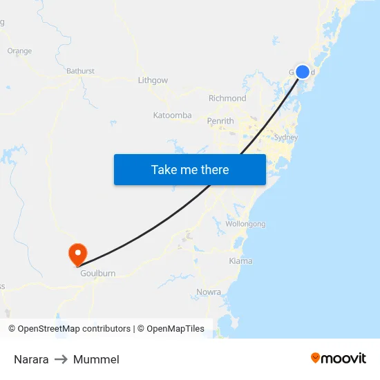 Narara to Mummel map