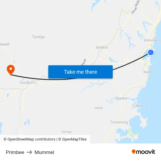Primbee to Mummel map