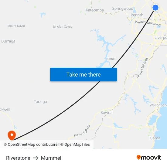 Riverstone to Mummel map
