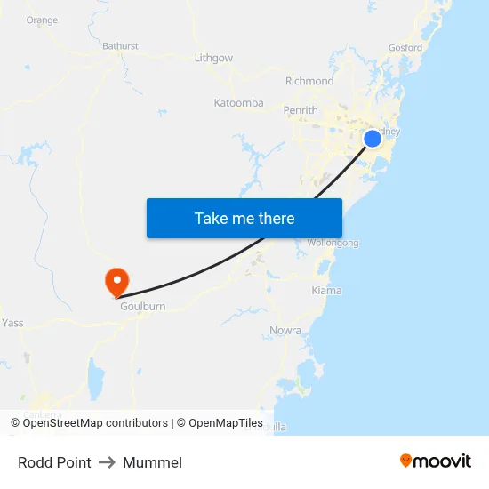 Rodd Point to Mummel map