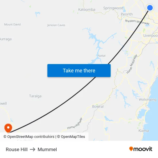 Rouse Hill to Mummel map