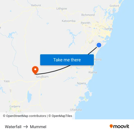 Waterfall to Mummel map