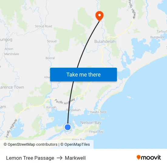 Lemon Tree Passage to Markwell map