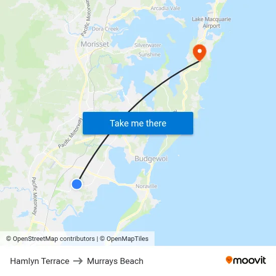 Hamlyn Terrace to Murrays Beach map