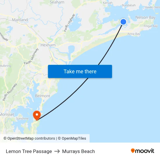 Lemon Tree Passage to Murrays Beach map