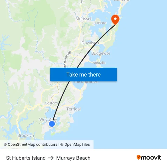St Huberts Island to Murrays Beach map