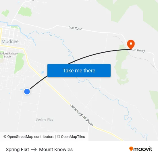 Spring Flat to Mount Knowles map