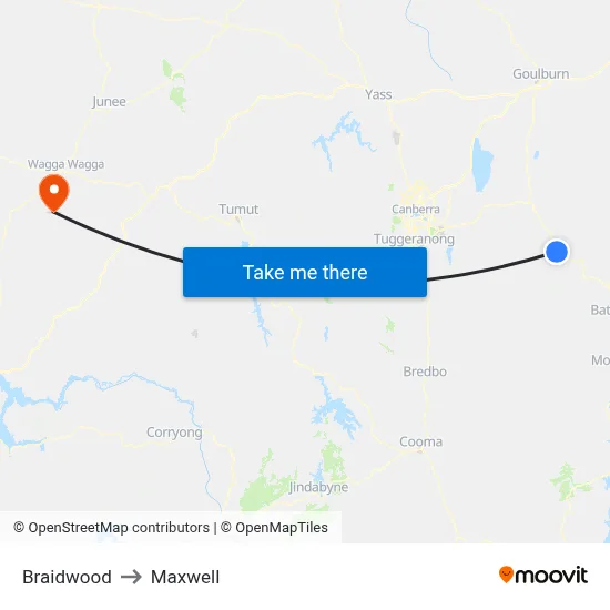 Braidwood to Maxwell map