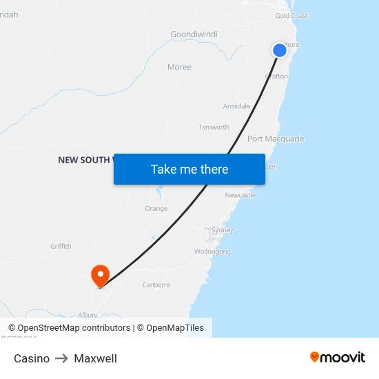 Casino to Maxwell map