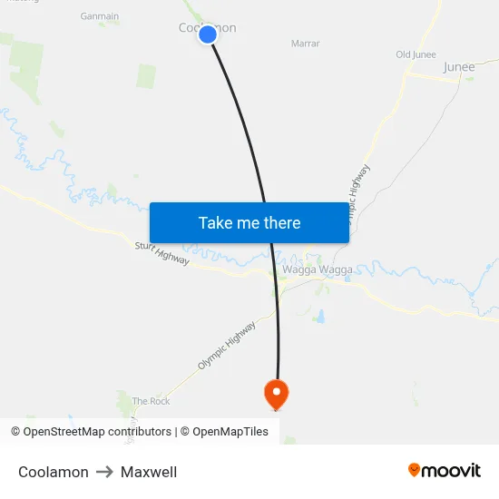Coolamon to Maxwell map