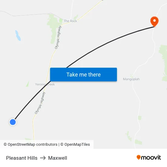 Pleasant Hills to Maxwell map
