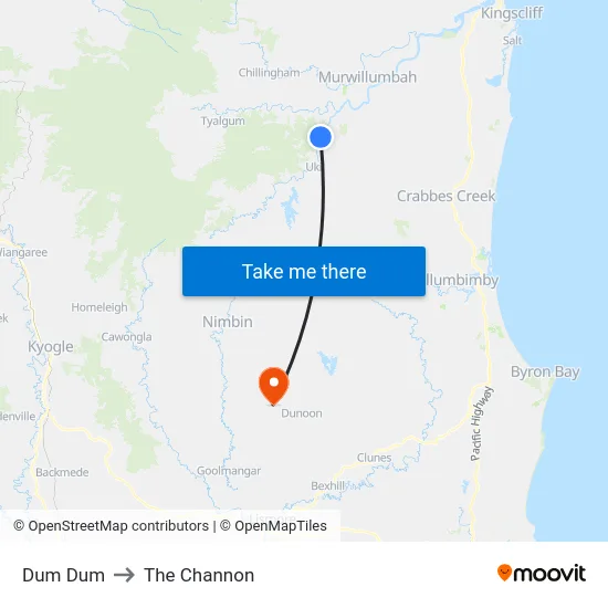 Dum Dum to The Channon map