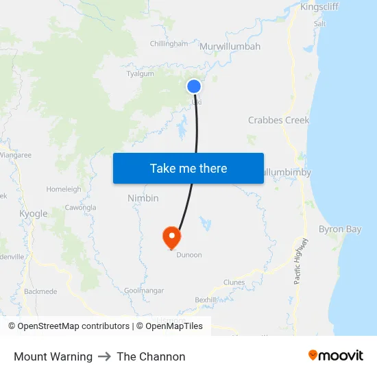 Mount Warning to The Channon map