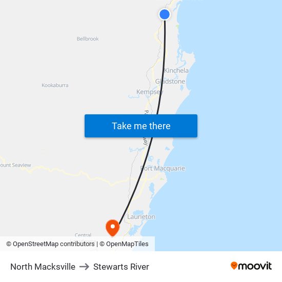 North Macksville to Stewarts River map