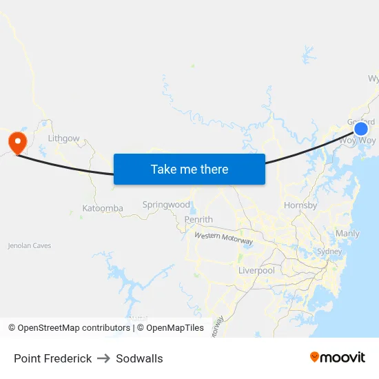 Point Frederick to Sodwalls map