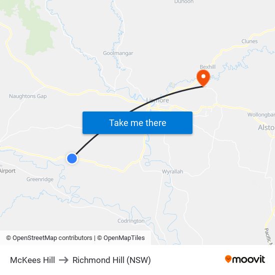 McKees Hill to Richmond Hill (NSW) map