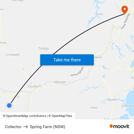 Collector to Spring Farm (NSW) map
