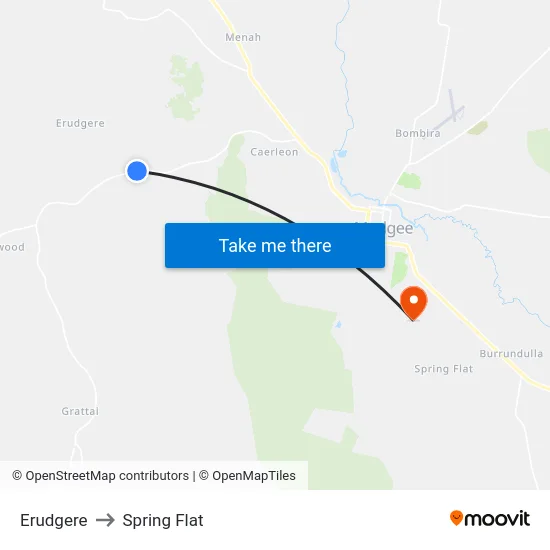 Erudgere to Spring Flat map