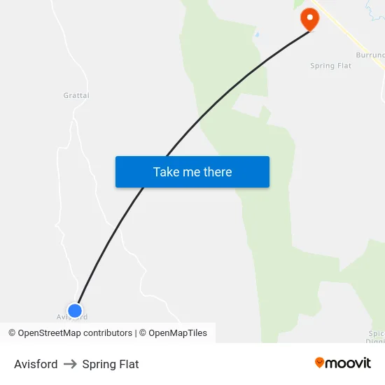 Avisford to Spring Flat map