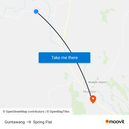 Guntawang to Spring Flat map