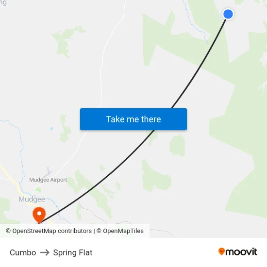 Cumbo to Spring Flat map