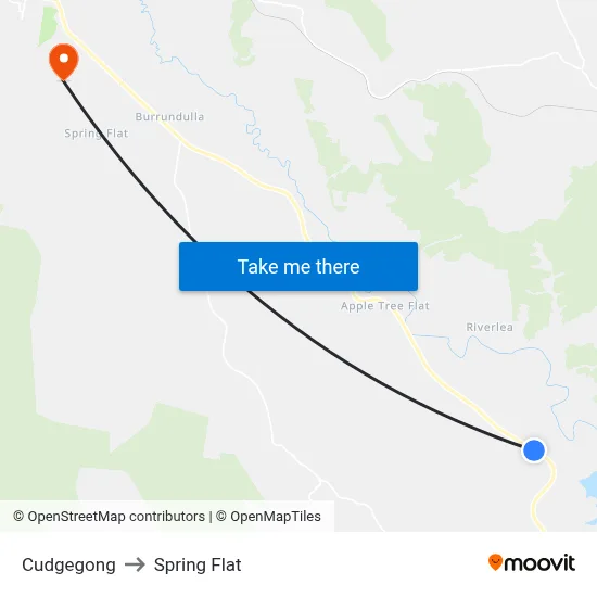 Cudgegong to Spring Flat map