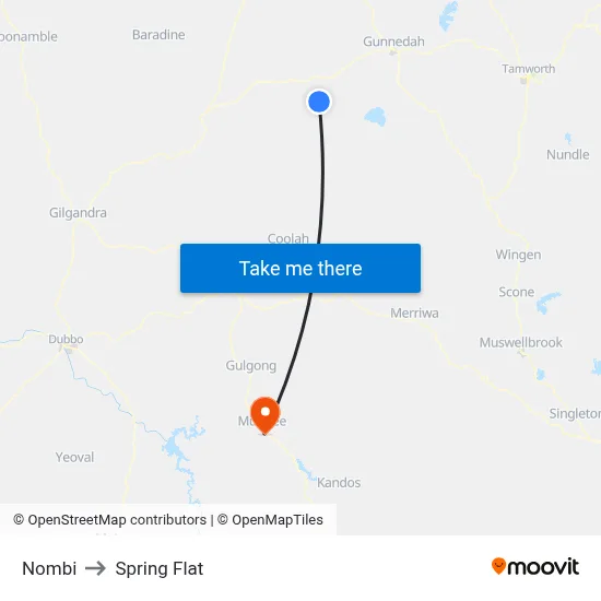 Nombi to Spring Flat map