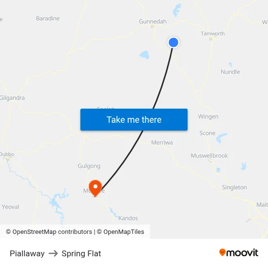 Piallaway to Spring Flat map