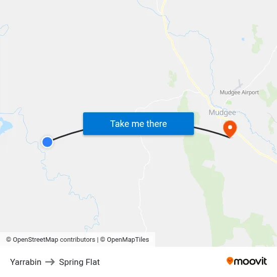 Yarrabin to Spring Flat map