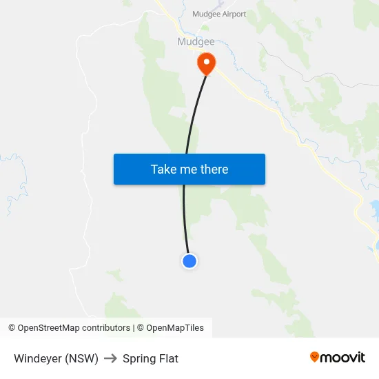 Windeyer (NSW) to Spring Flat map