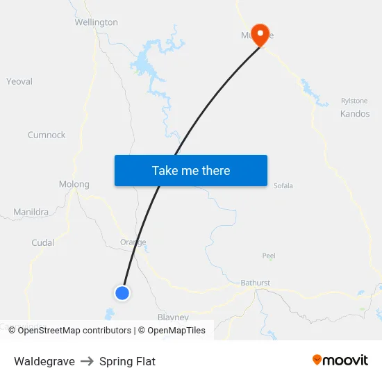 Waldegrave to Spring Flat map