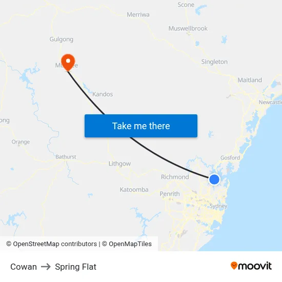 Cowan to Spring Flat map