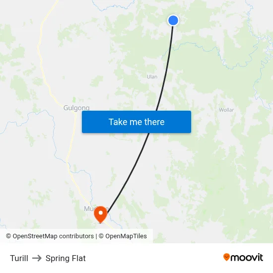 Turill to Spring Flat map