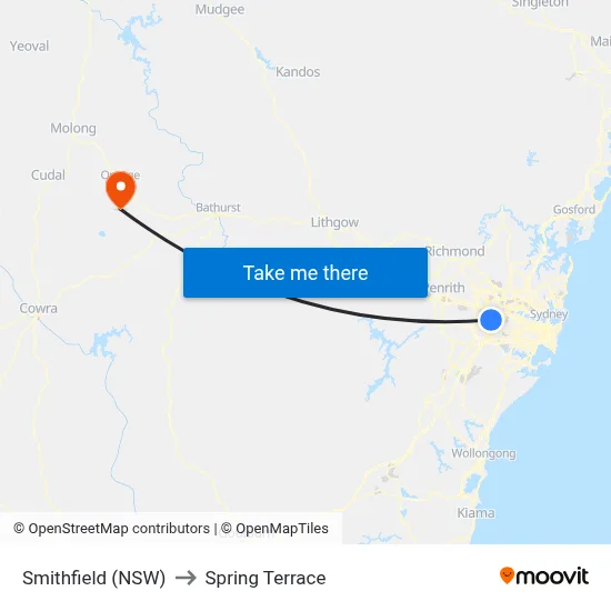 Smithfield (NSW) to Spring Terrace map