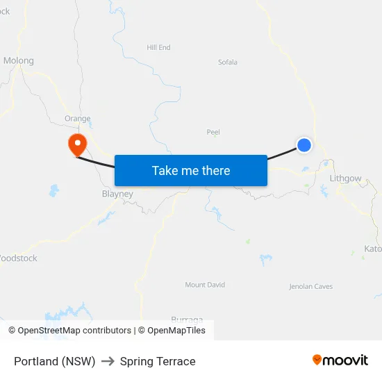 Portland (NSW) to Spring Terrace map