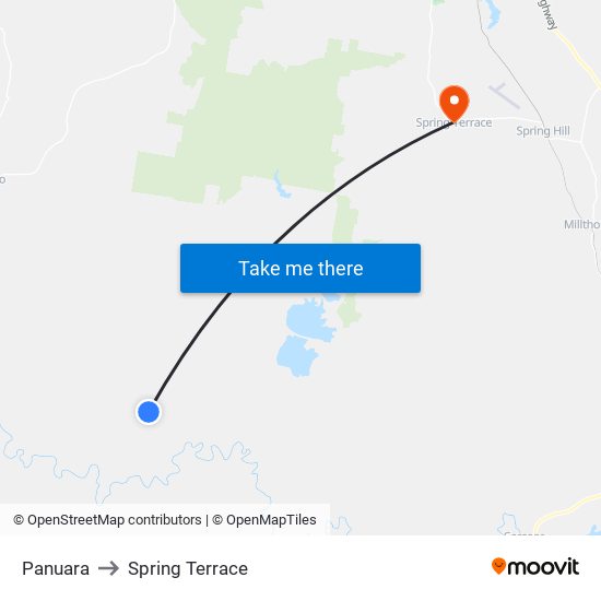 Panuara to Spring Terrace map