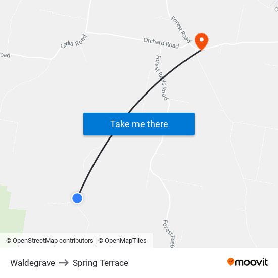 Waldegrave to Spring Terrace map
