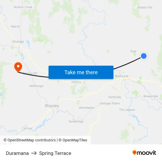 Duramana to Spring Terrace map
