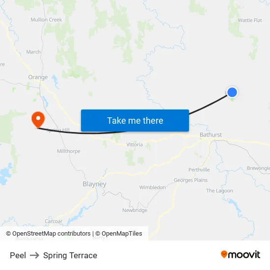 Peel to Spring Terrace map