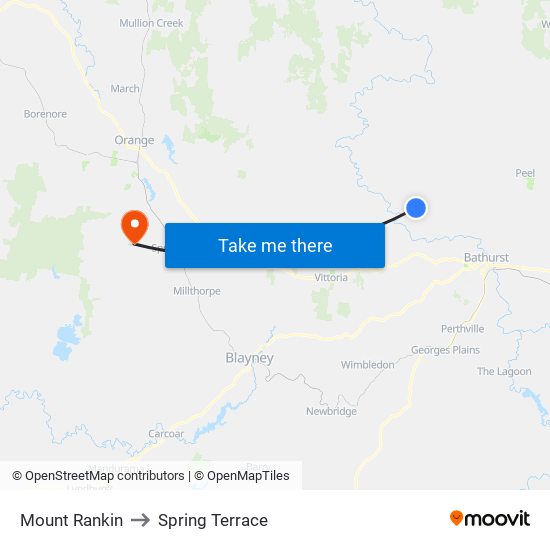 Mount Rankin to Spring Terrace map