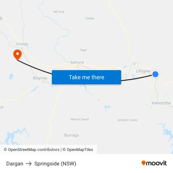 Dargan to Springside (NSW) map
