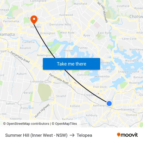 Summer Hill (Inner West - NSW) to Telopea map